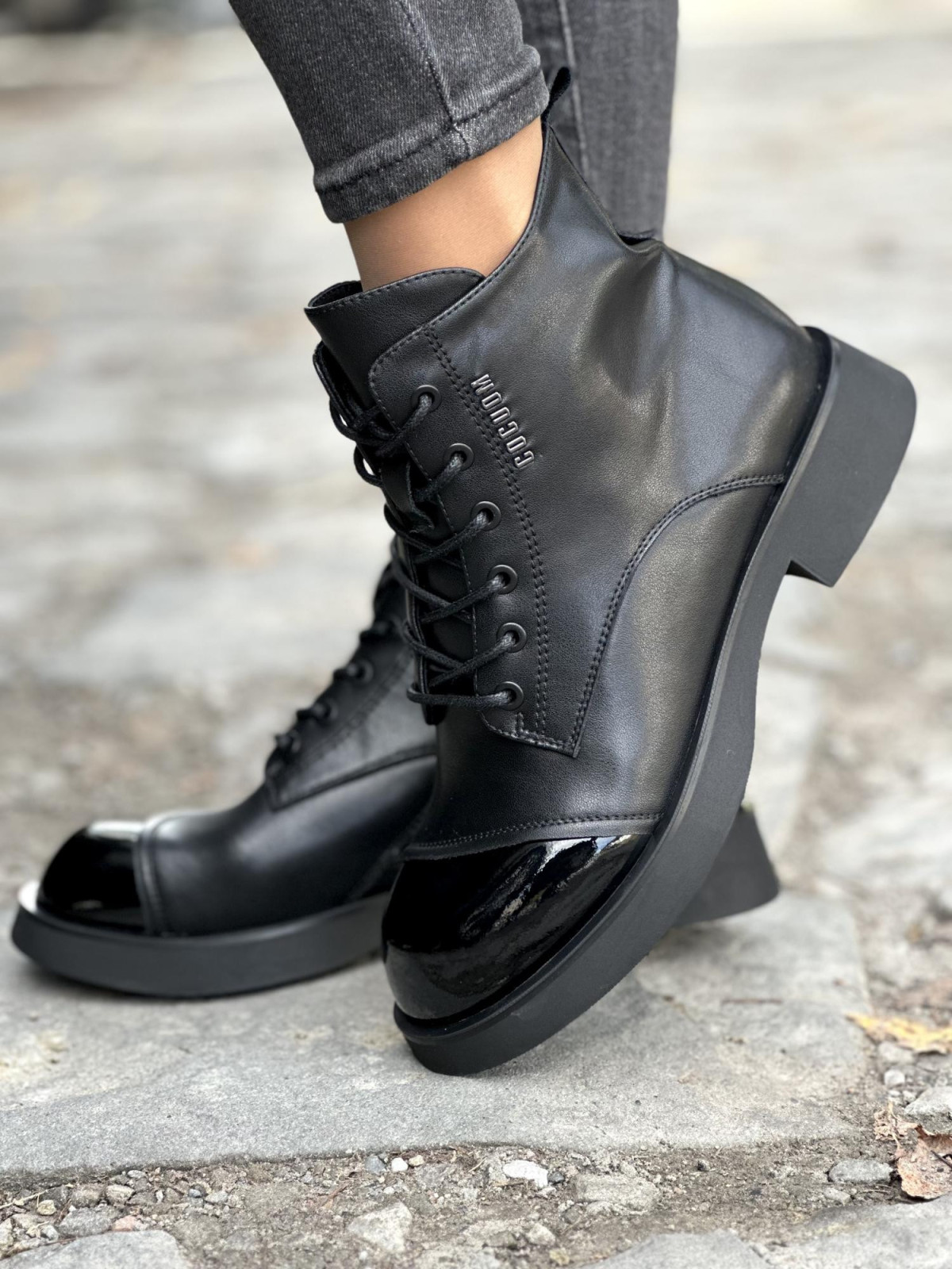 Botki damskie ze skóry naturalnej