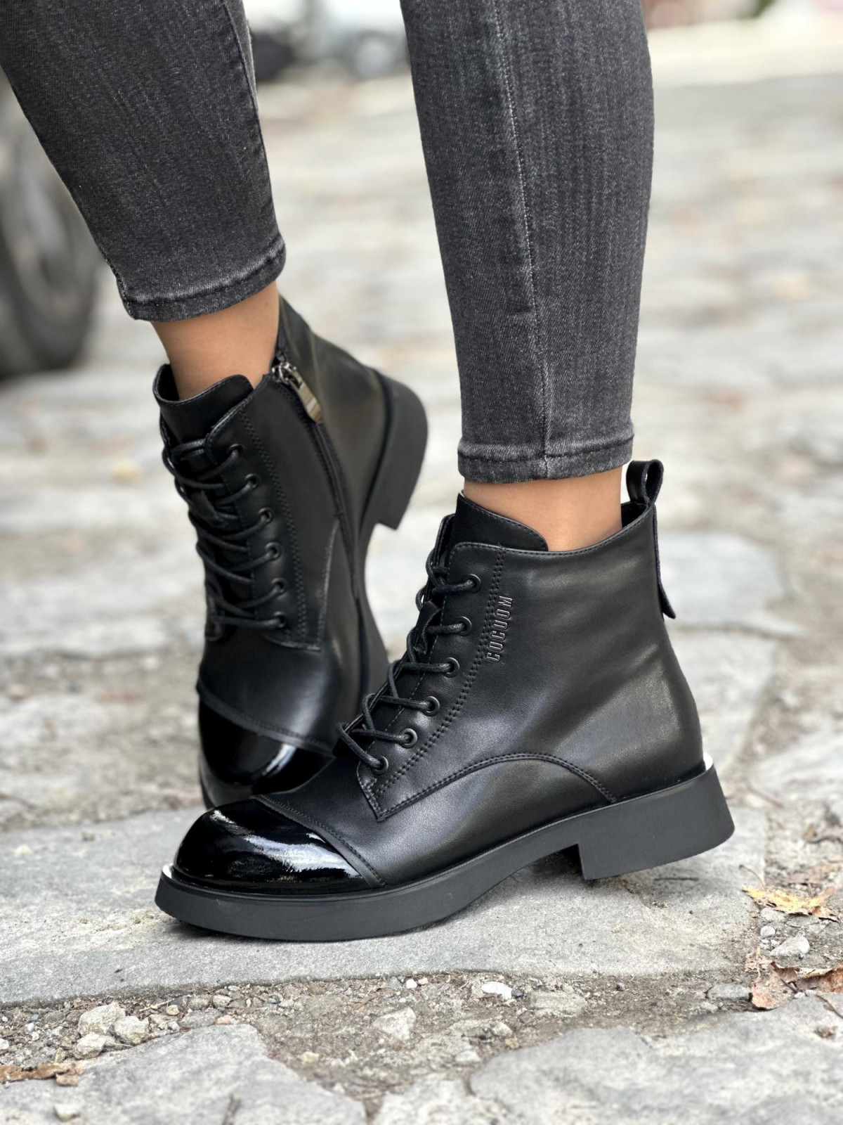 Botki damskie ze skóry naturalnej