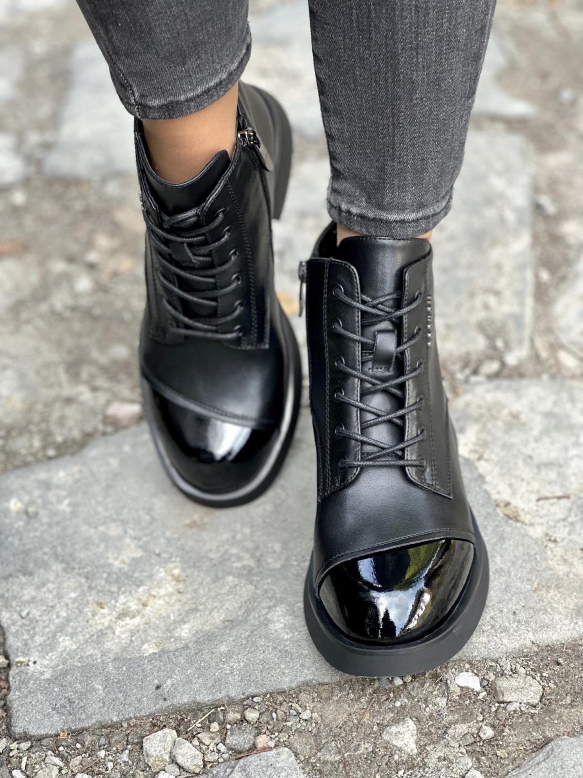 Botki damskie ze skóry naturalnej