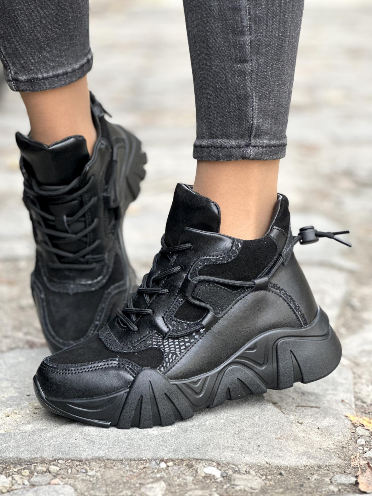 Sneakersy ze skóry naturalnej