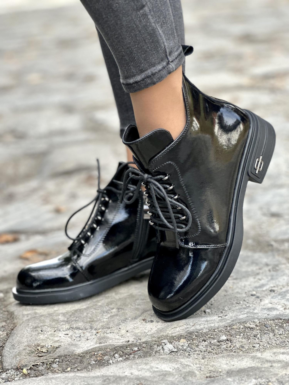 Botki damskie ze skóry naturalnej