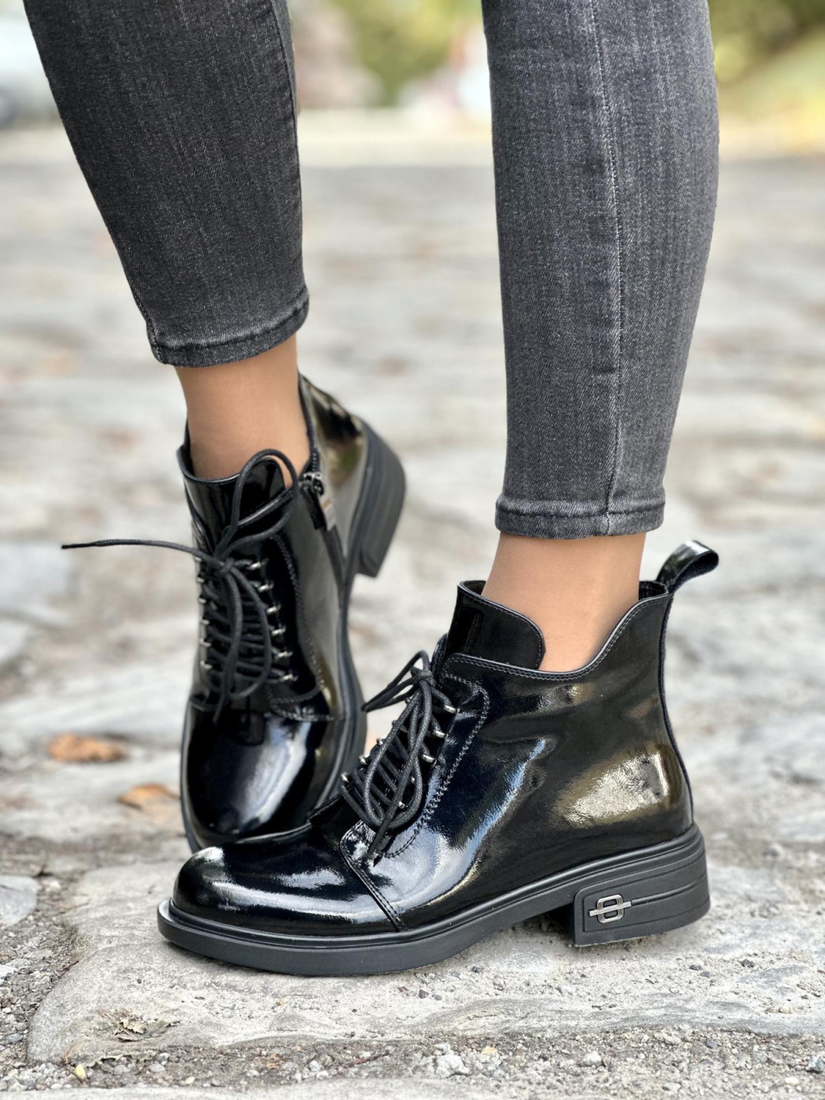 Botki damskie ze skóry naturalnej