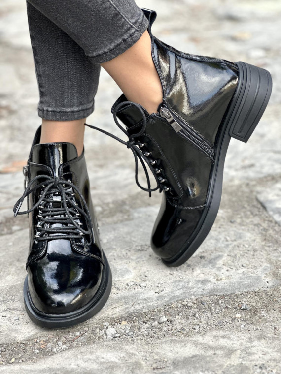 Botki damskie ze skóry naturalnej