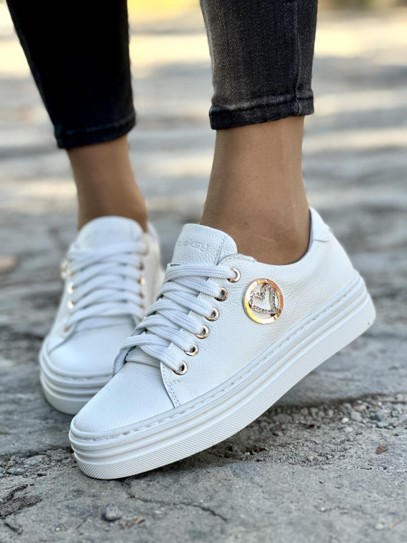 Eleganckie trampki skórzane OLEKSY Polskiej produkcji