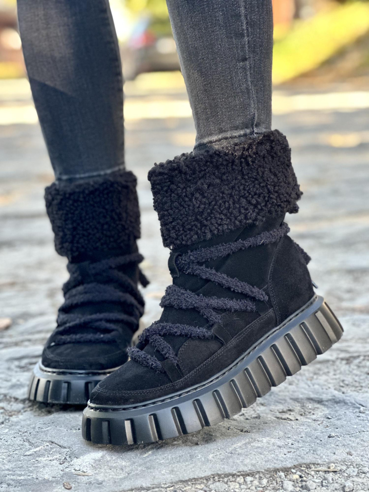 Stylowe śniegowce OLEKSY ze skóry, Polskiej produkcji