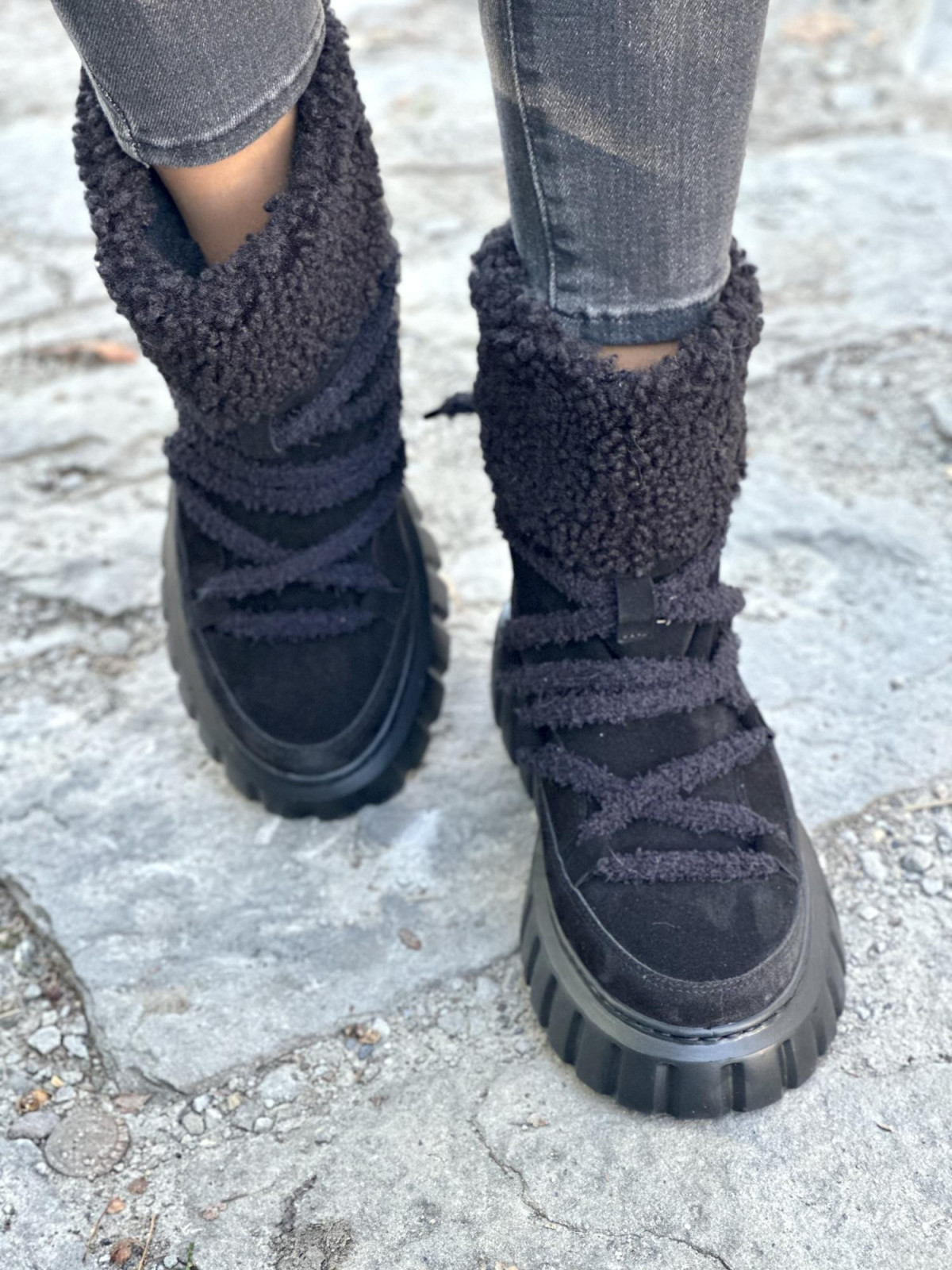 Stylowe śniegowce OLEKSY ze skóry, Polskiej produkcji