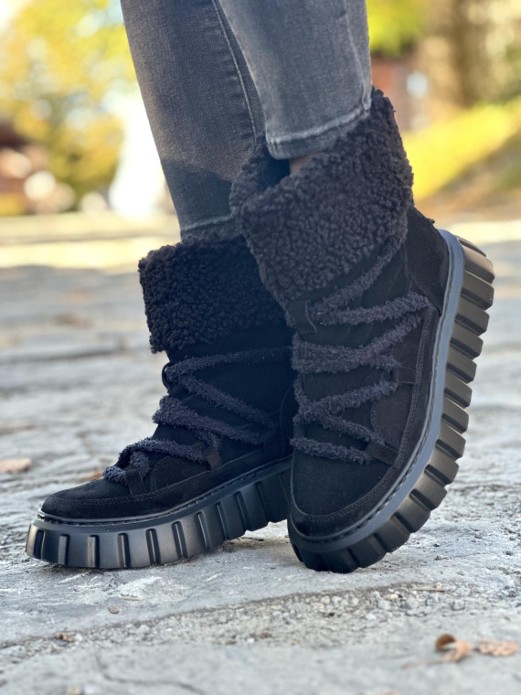 Stylowe śniegowce OLEKSY ze skóry, Polskiej produkcji