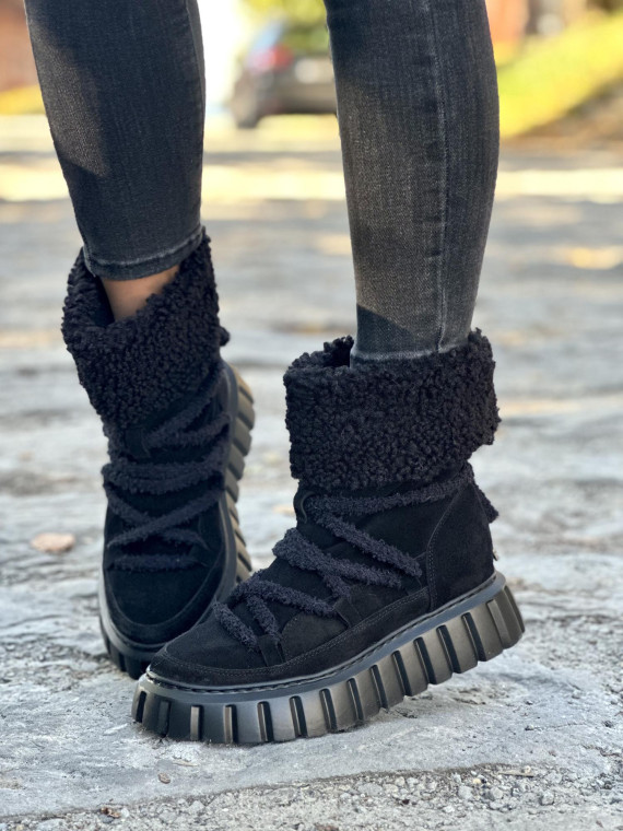 Stylowe śniegowce OLEKSY ze skóry, Polskiej produkcji