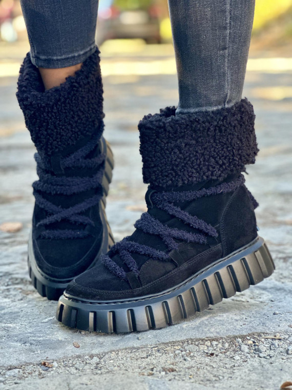 Stylowe śniegowce OLEKSY ze skóry, Polskiej produkcji