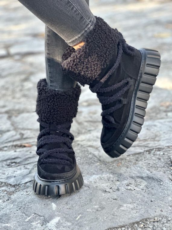 Stylowe śniegowce OLEKSY ze skóry, Polskiej produkcji