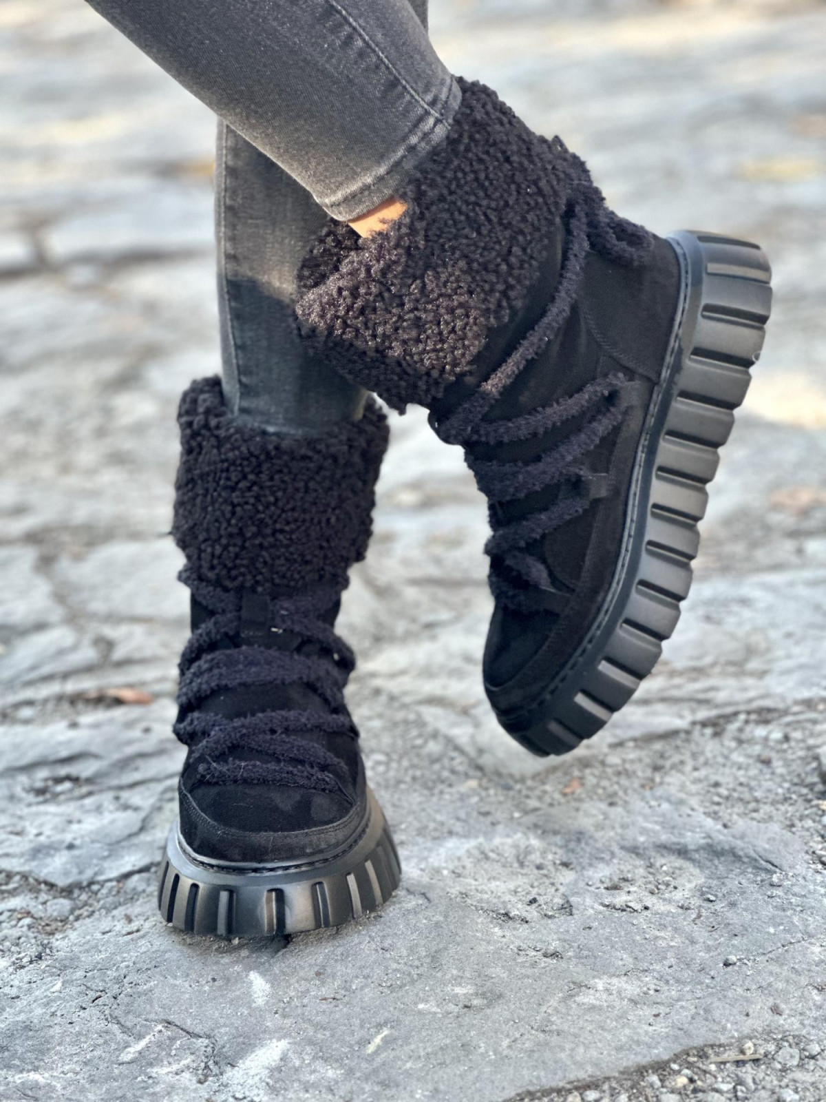 Stylowe śniegowce OLEKSY ze skóry, Polskiej produkcji