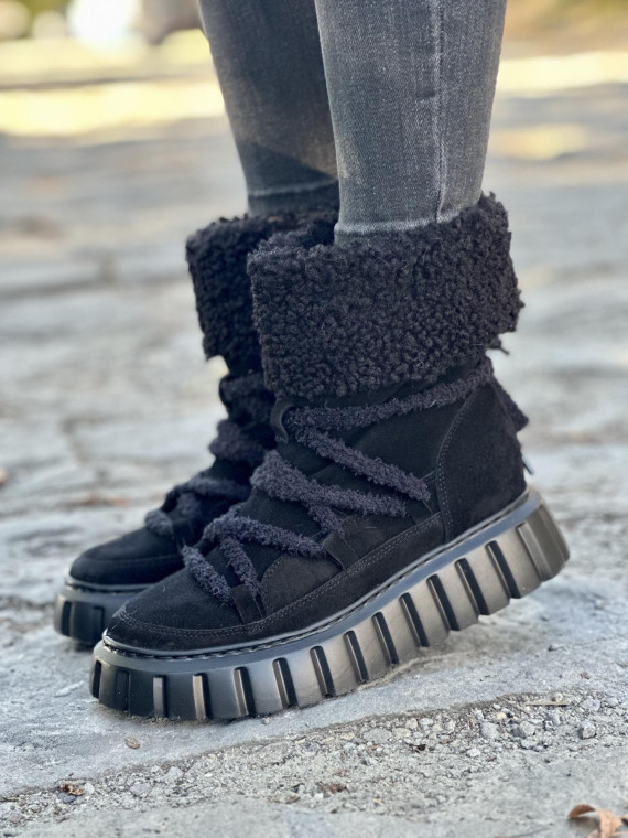 Stylowe śniegowce OLEKSY ze skóry, Polskiej produkcji