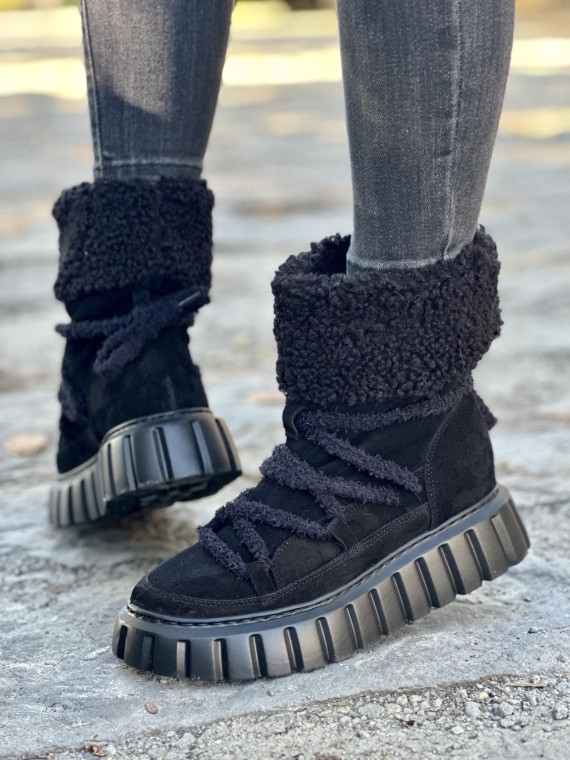 Stylowe śniegowce OLEKSY ze skóry, Polskiej produkcji