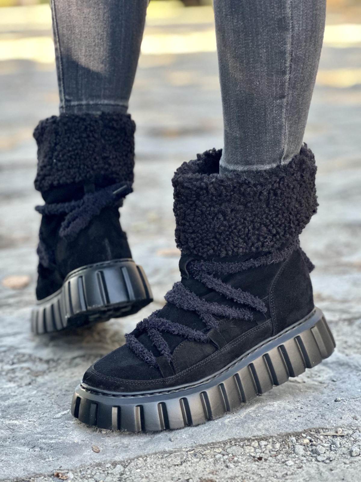 Stylowe śniegowce OLEKSY ze skóry, Polskiej produkcji