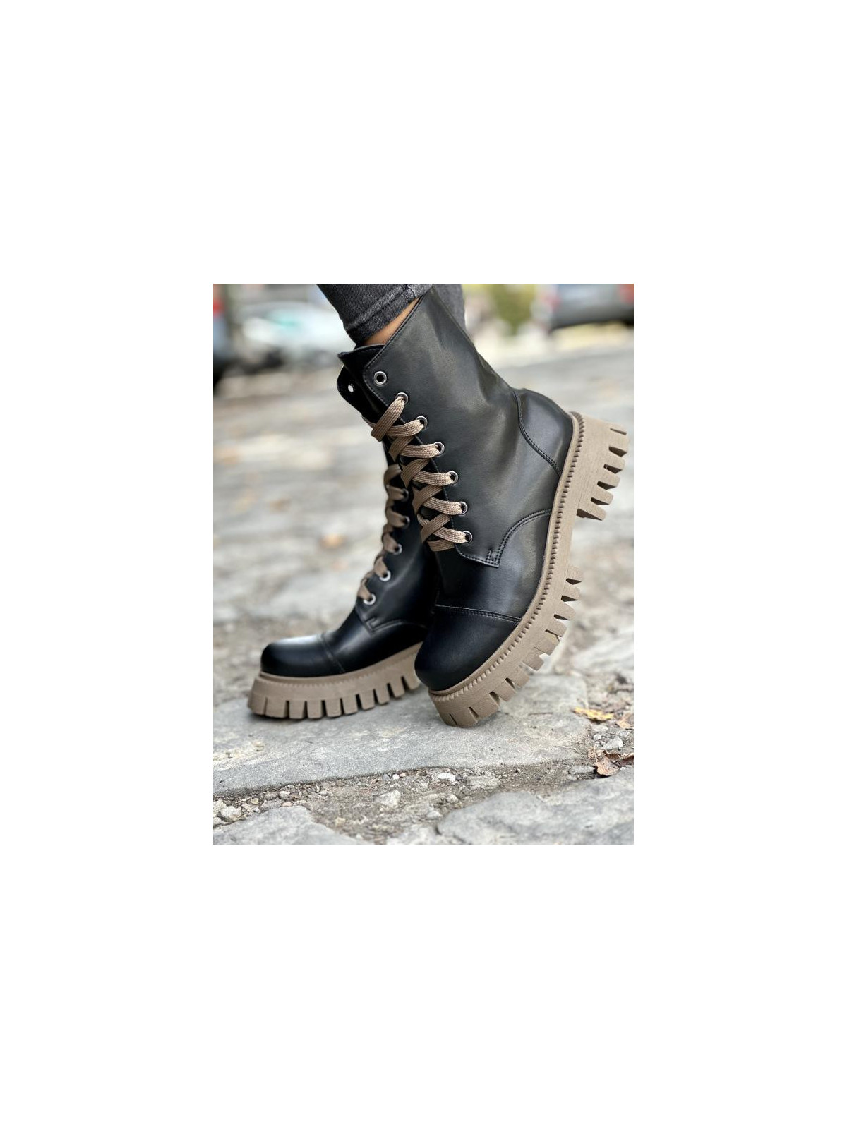 Trapery damskie skórzane OLEKSY polskiej produkcji