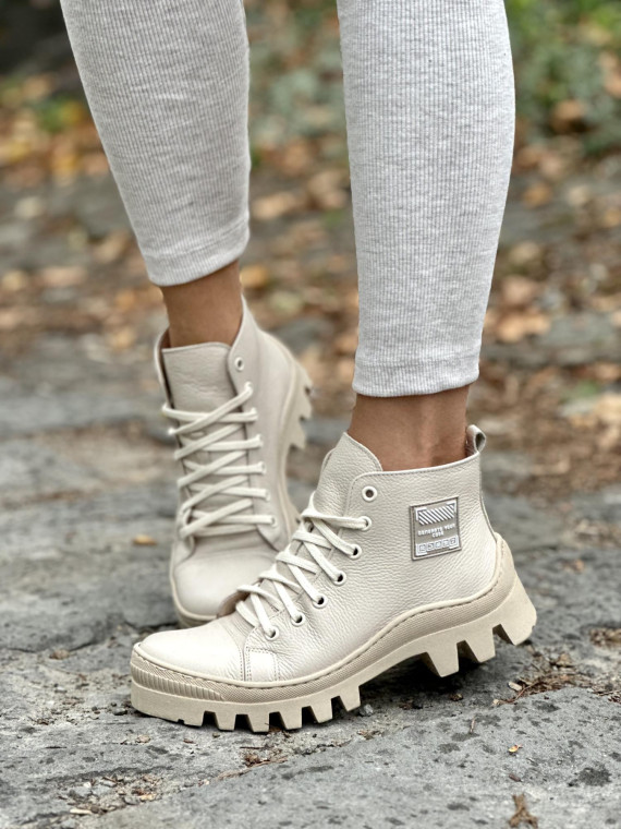 Nowoczesne trapery ze skóry OLEKSY Polskiej produkcji