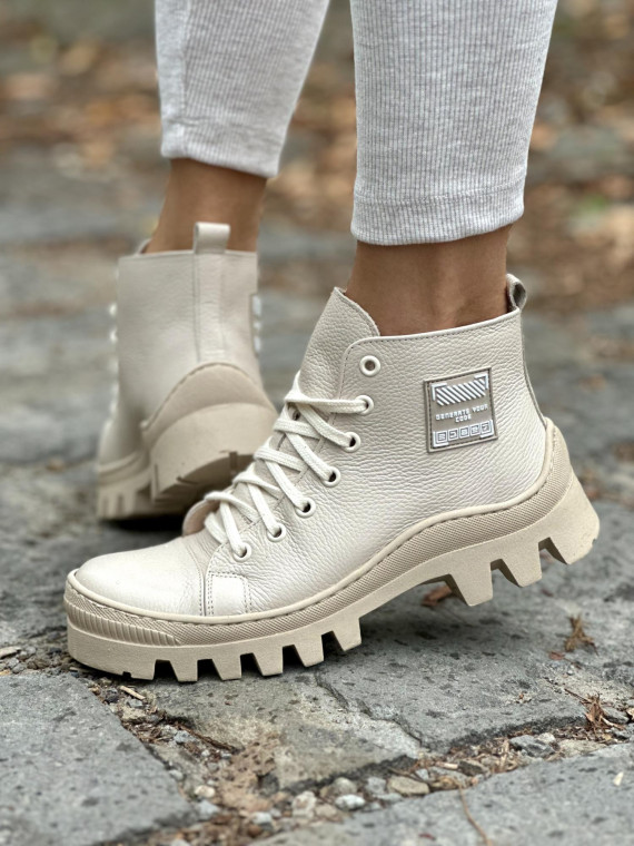 Nowoczesne trapery ze skóry OLEKSY Polskiej produkcji