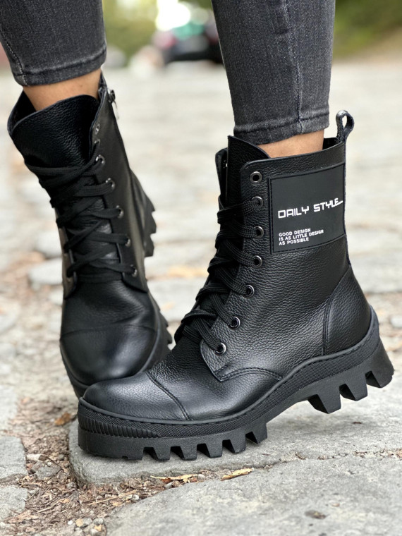 Nowoczesne trapery ze skóry OLEKSY Polskiej produkcji