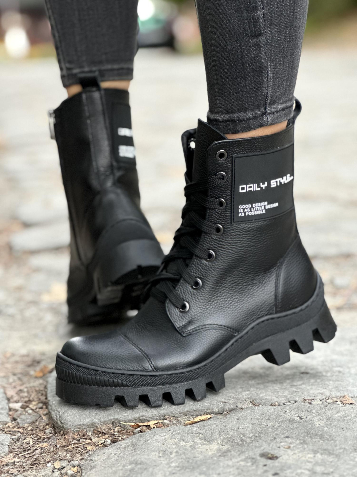 Nowoczesne trapery ze skóry OLEKSY Polskiej produkcji