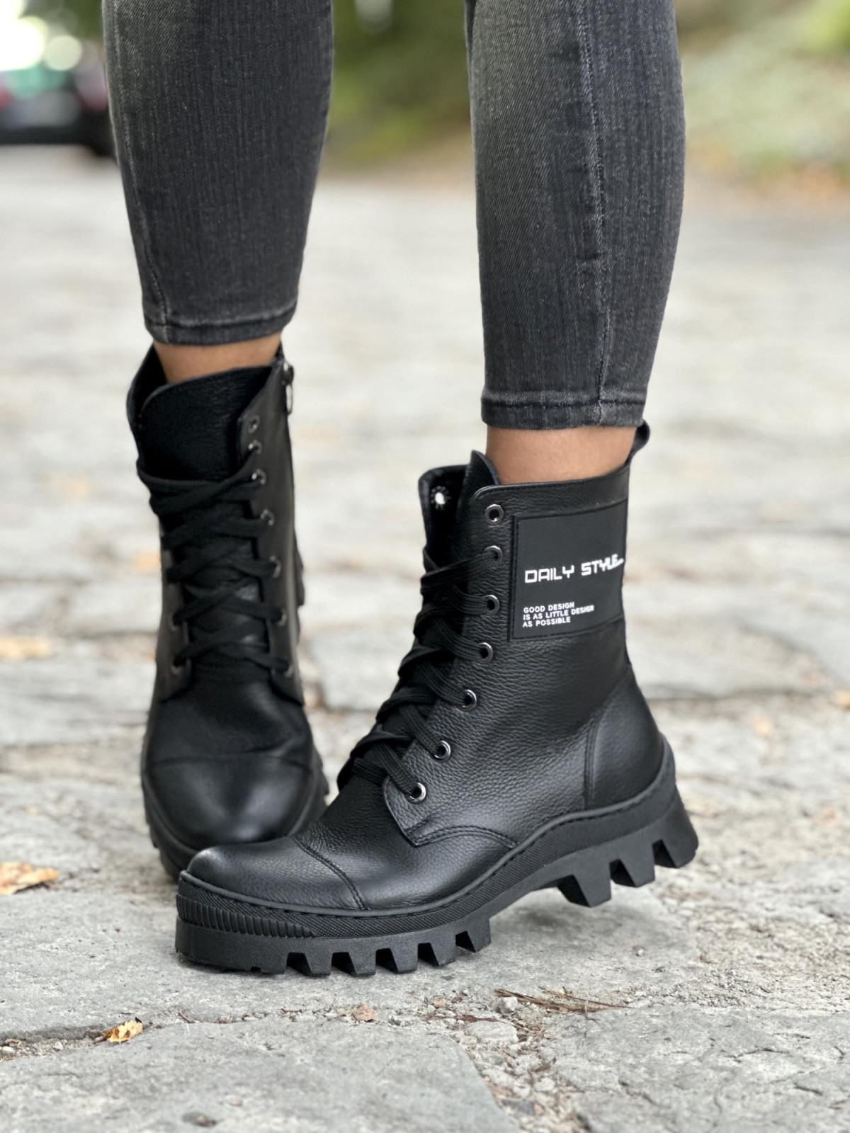 Nowoczesne trapery ze skóry OLEKSY Polskiej produkcji