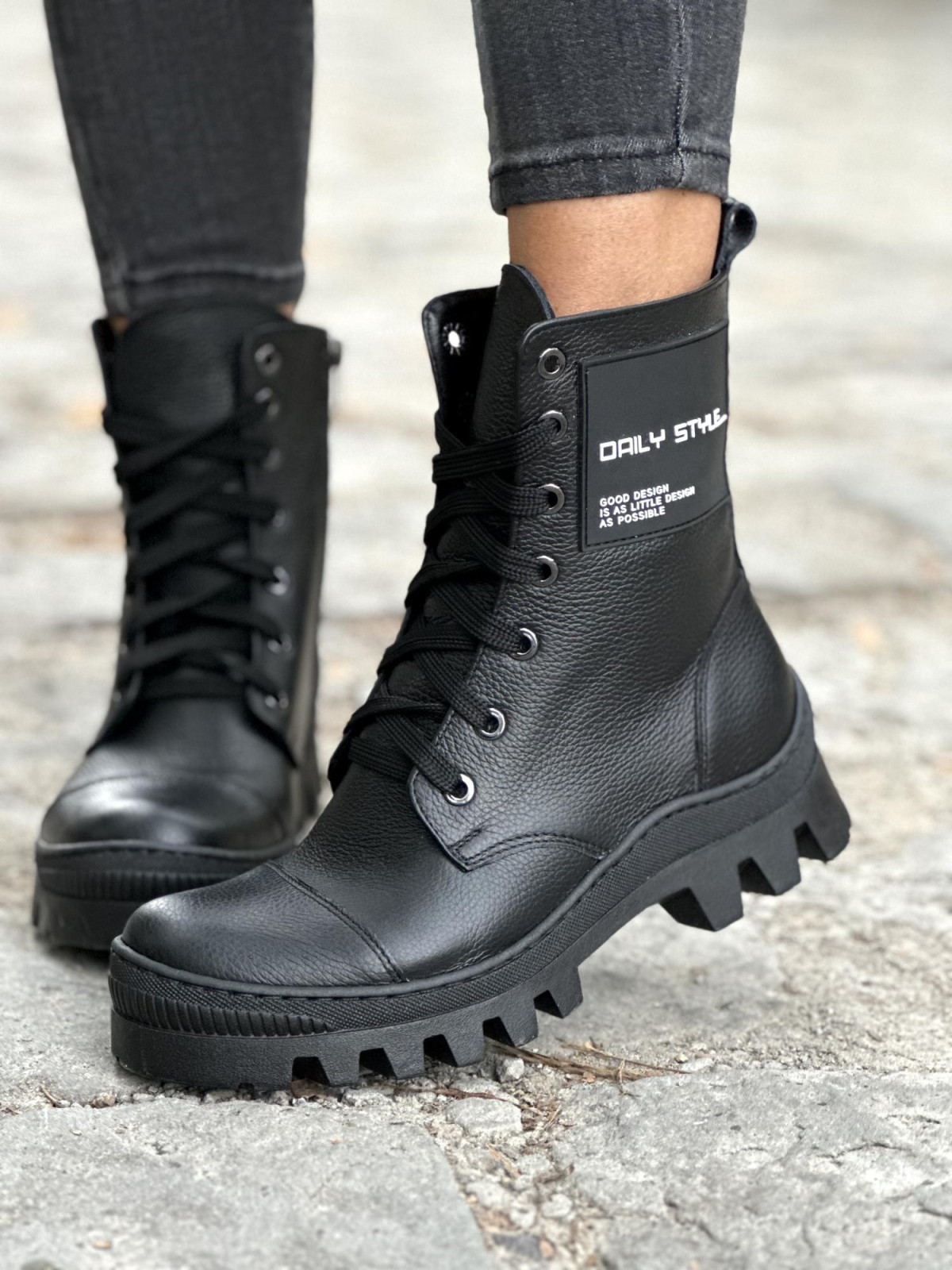 Nowoczesne trapery ze skóry OLEKSY Polskiej produkcji