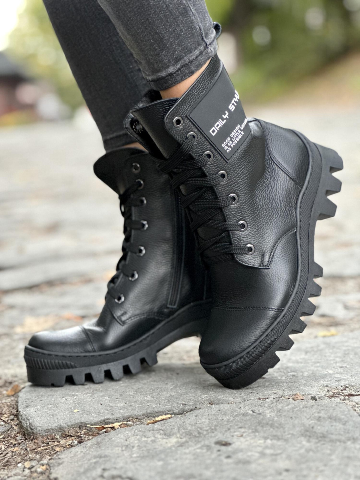 Nowoczesne trapery ze skóry OLEKSY Polskiej produkcji