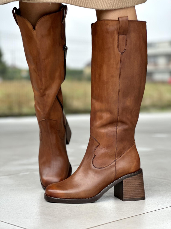 Eleganckie kozaki ze skóry naturalnej Polskiej produkcji