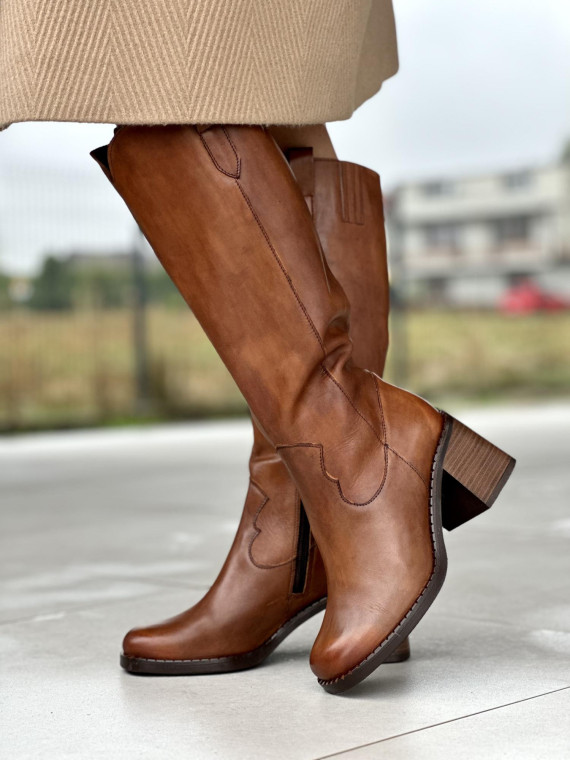 Eleganckie kozaki ze skóry naturalnej Polskiej produkcji