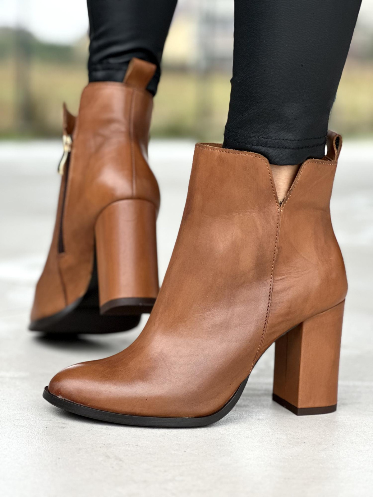 Wyjątkowe botki OLEKSY, ze skóry Polskiej produkcji