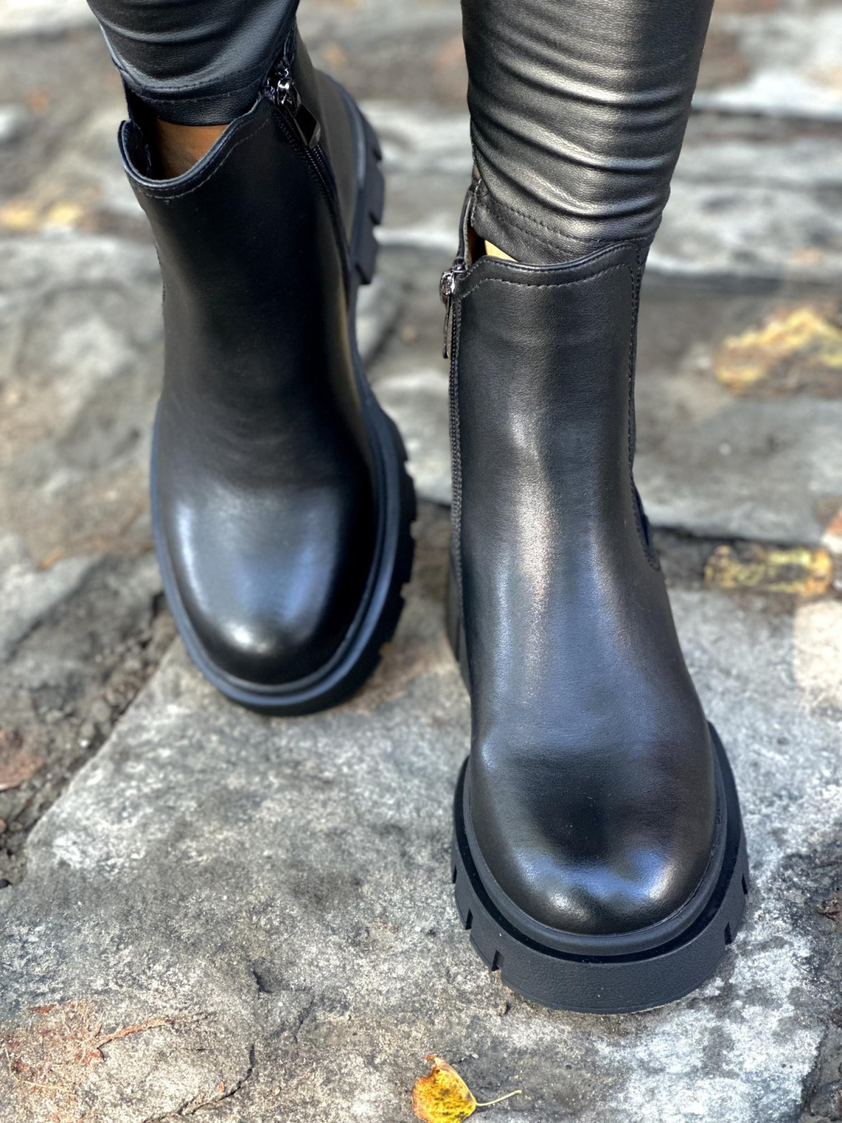 Eleganckie sztyblety ze skóry naturalnej