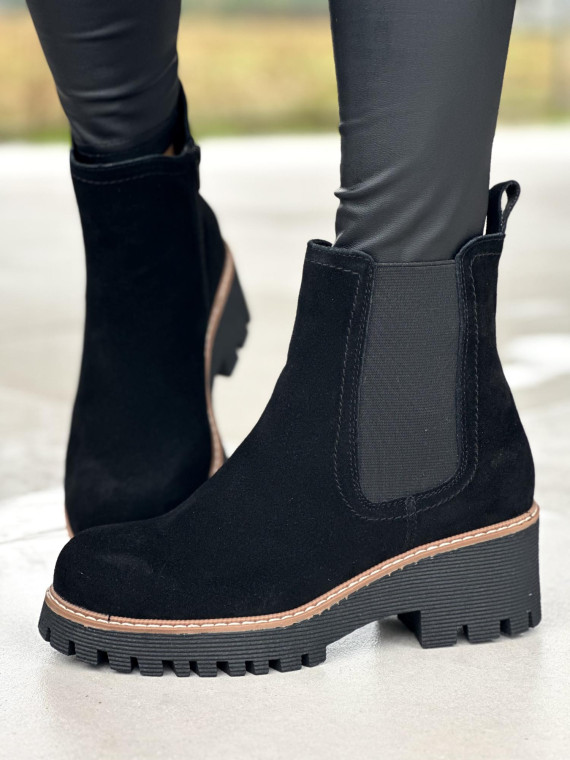 Eleganckie botki ze skóry naturalnej