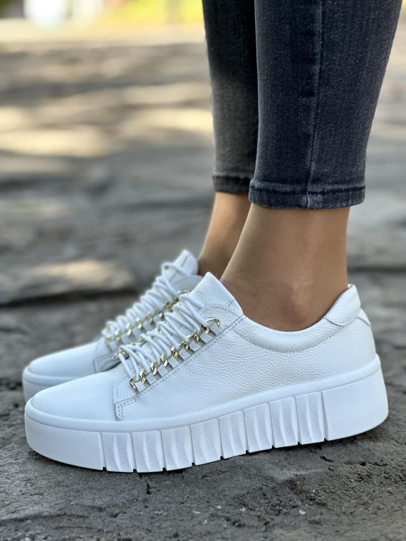 Eleganckie trampki skórzane OLEKSY, Polskiej produkcji