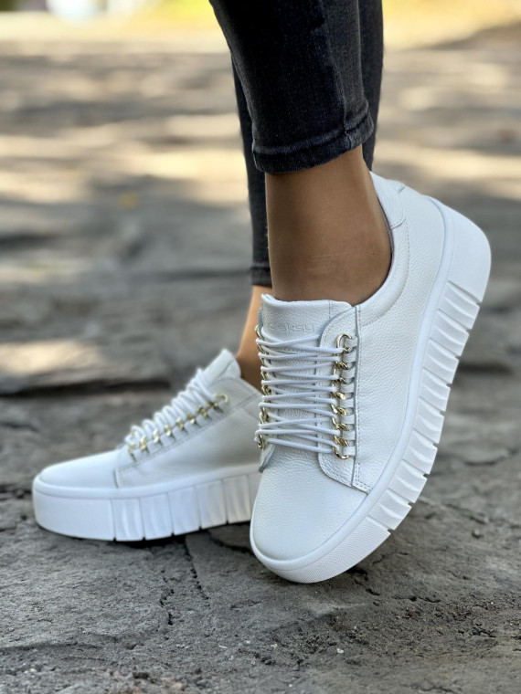 Eleganckie trampki skórzane OLEKSY, Polskiej produkcji