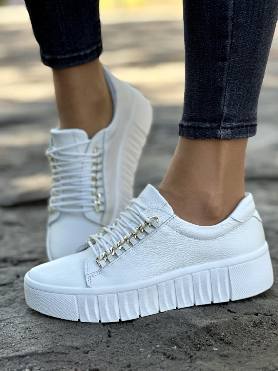 Eleganckie trampki skórzane OLEKSY, Polskiej produkcji