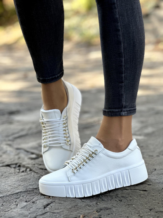 Eleganckie trampki skórzane OLEKSY, Polskiej produkcji