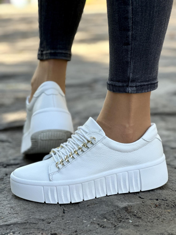 Eleganckie trampki skórzane OLEKSY, Polskiej produkcji