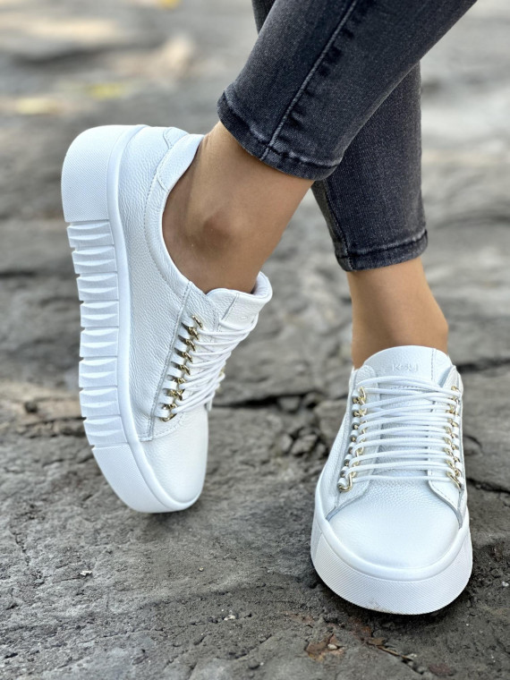 Eleganckie trampki skórzane OLEKSY, Polskiej produkcji