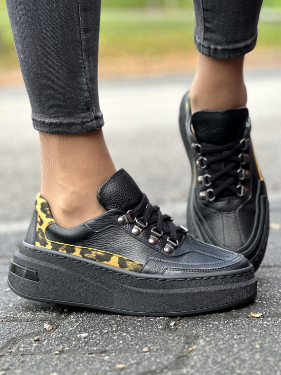 Sneakersy OLEKSY ze skóry naturalnej, Polskiej produkcji