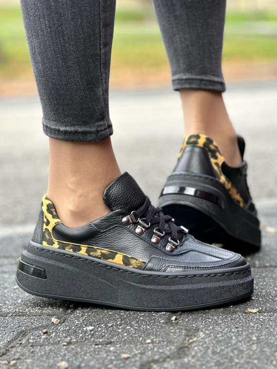 Sneakersy OLEKSY ze skóry naturalnej, Polskiej produkcji