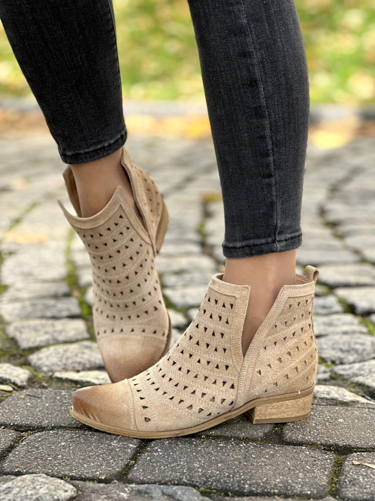 Kowbojki OLEKSY ze skóry naturalnej, Polskiej produkcji