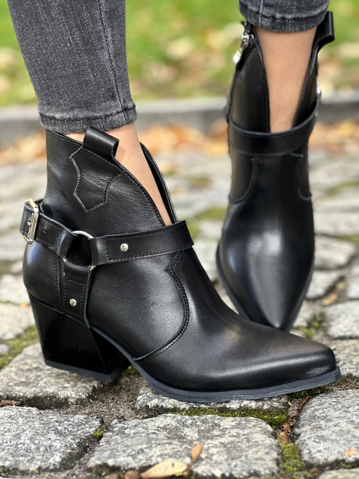 Kowbojki OLEKSY ze skóry naturalnej, Polskiej produkcji