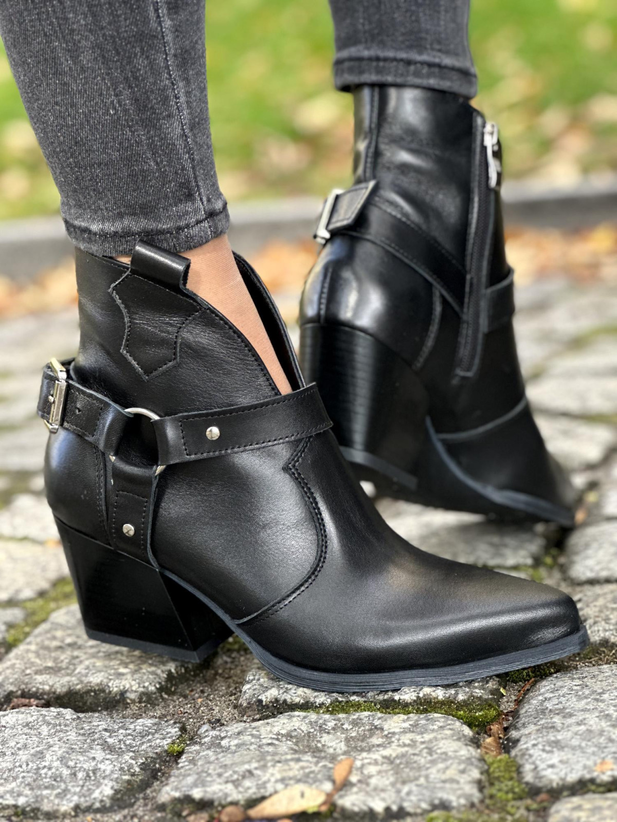 Kowbojki OLEKSY ze skóry naturalnej, Polskiej produkcji