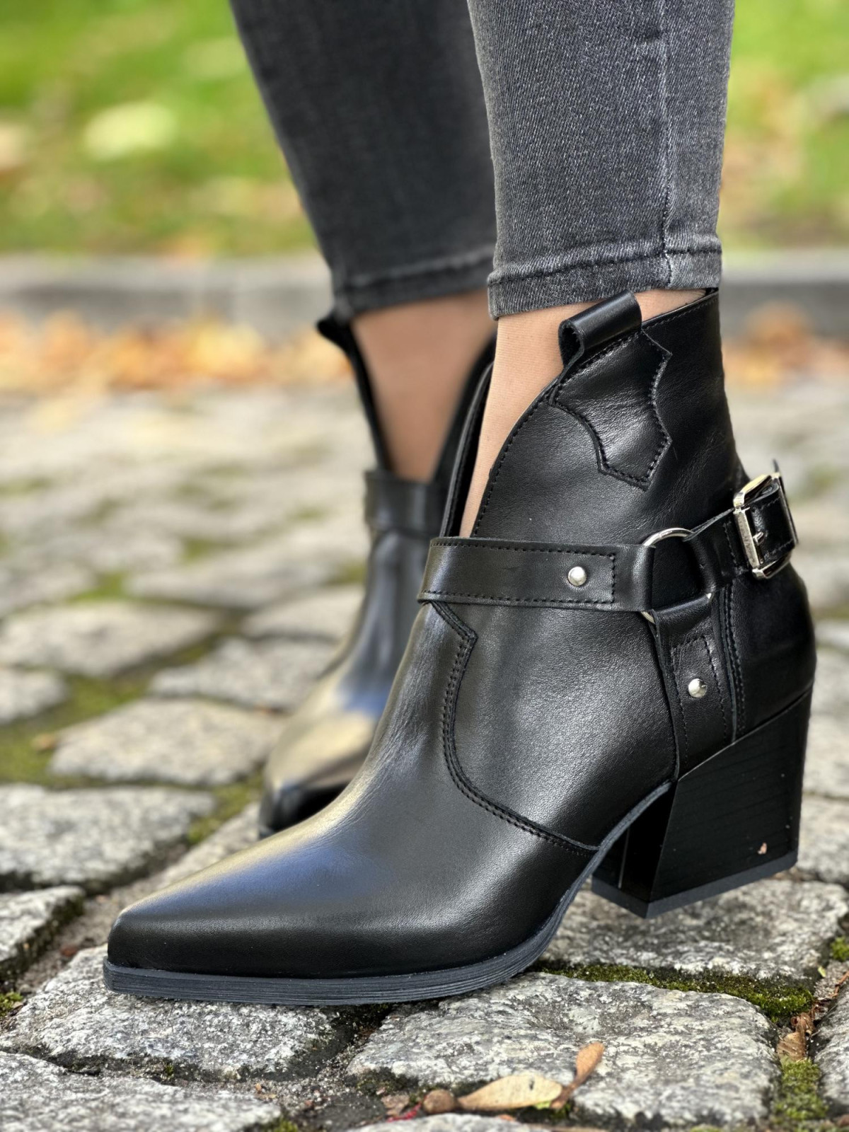 Kowbojki OLEKSY ze skóry naturalnej, Polskiej produkcji