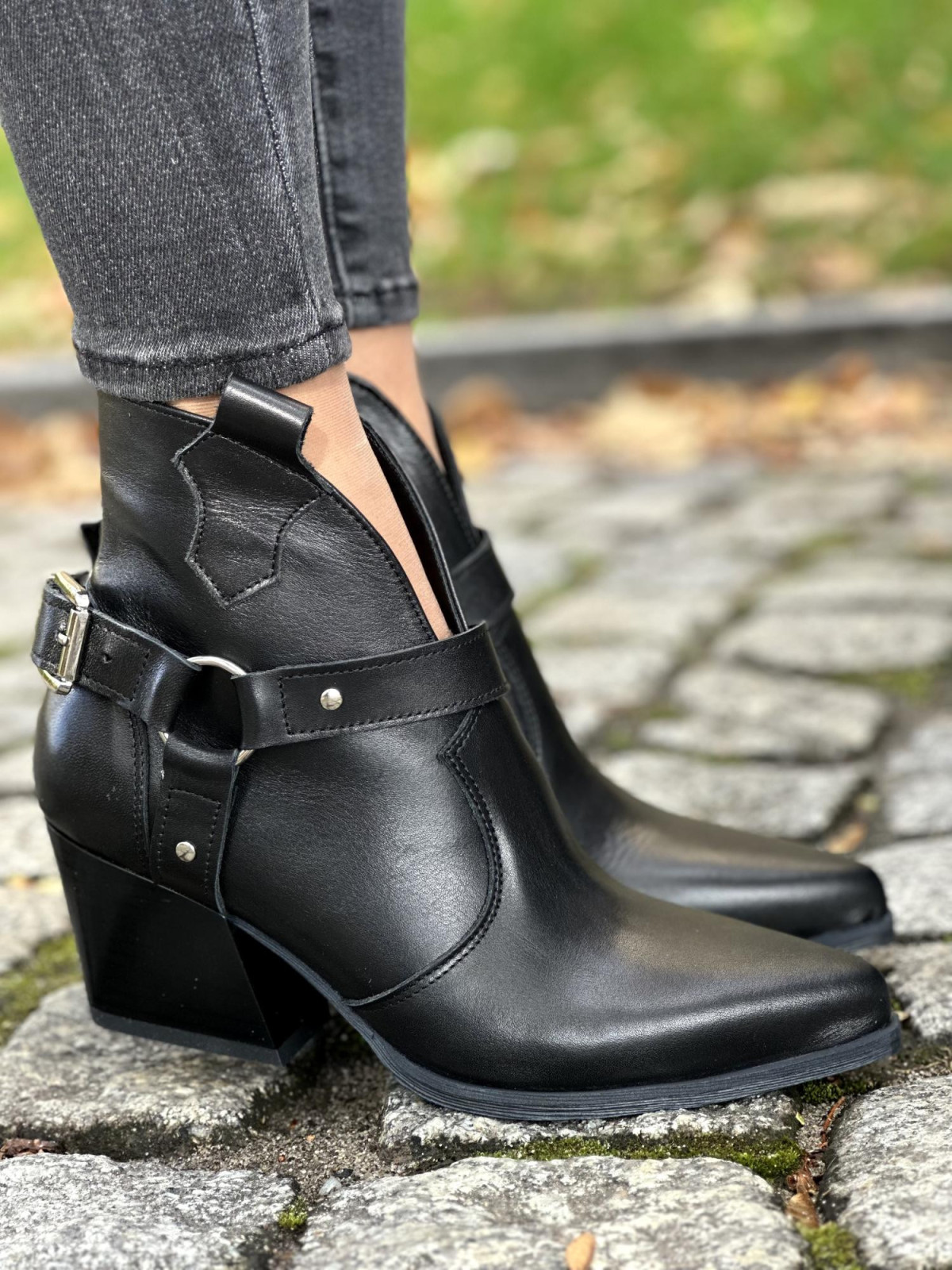 Kowbojki OLEKSY ze skóry naturalnej, Polskiej produkcji