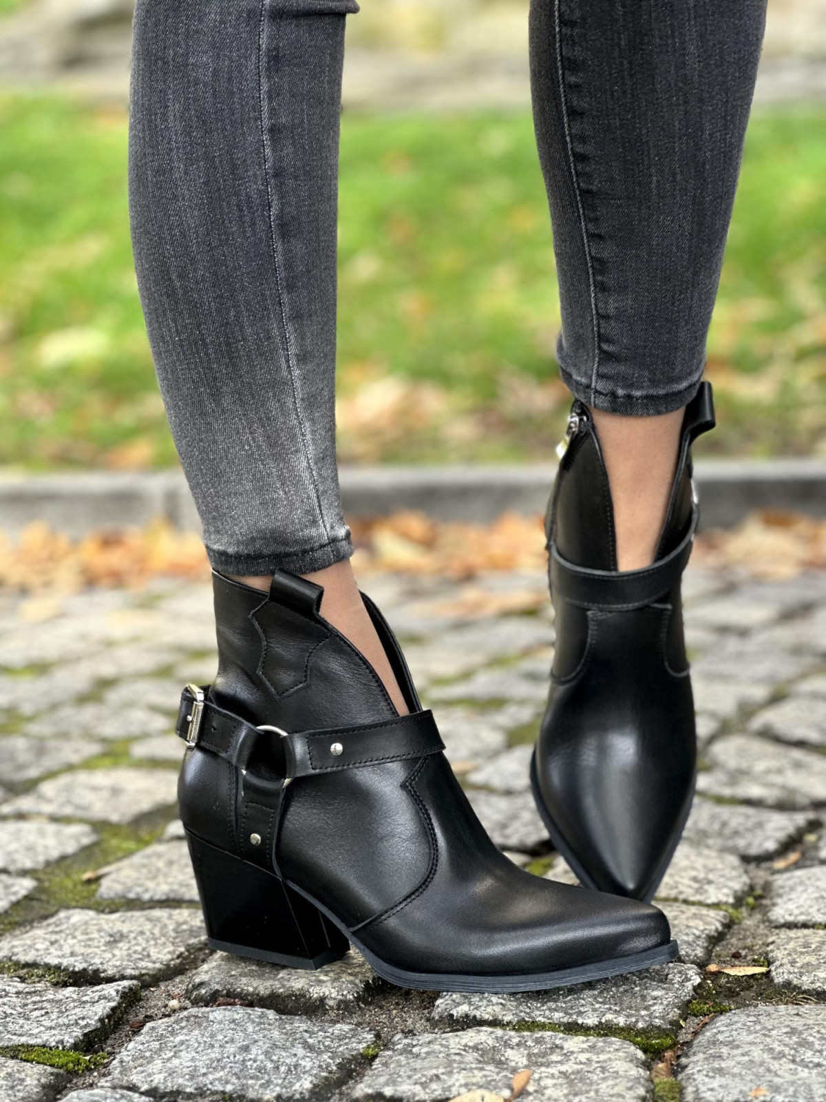 Kowbojki OLEKSY ze skóry naturalnej, Polskiej produkcji