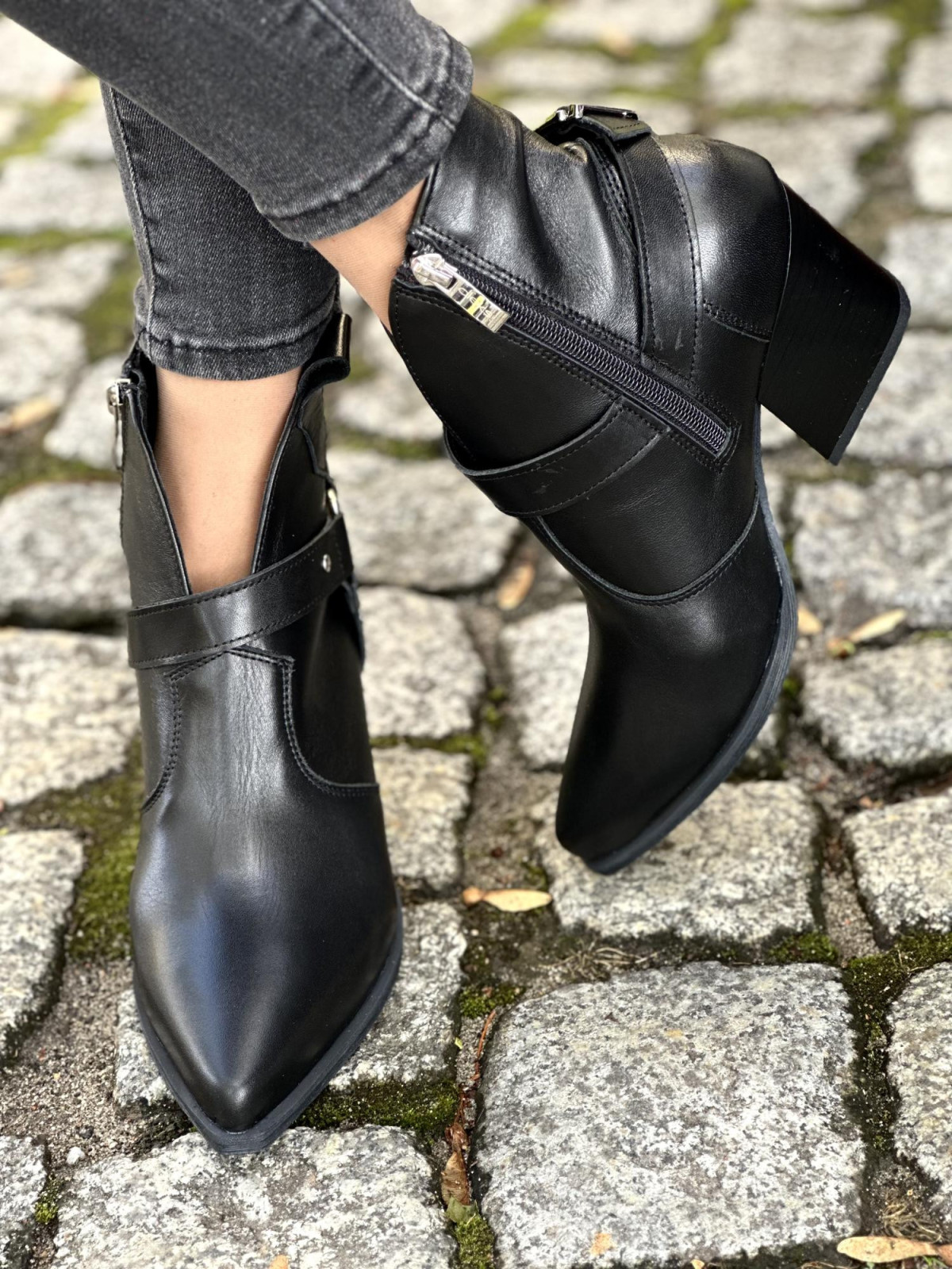 Kowbojki OLEKSY ze skóry naturalnej, Polskiej produkcji