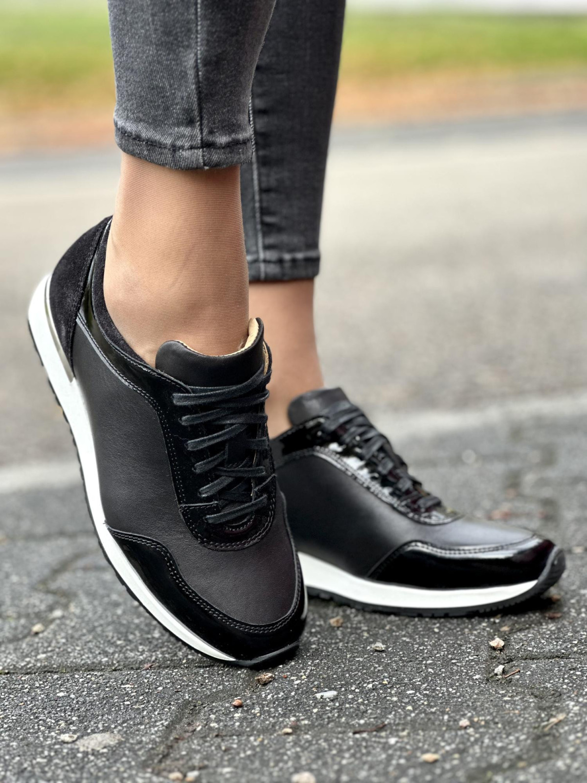 Eleganckie sneakesy skórzane Polskiej produkcji