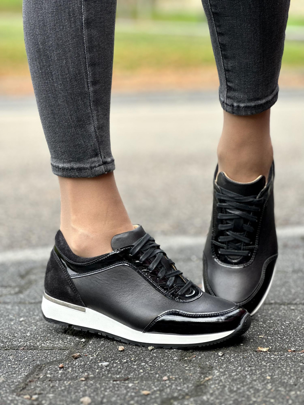 Eleganckie sneakesy skórzane Polskiej produkcji