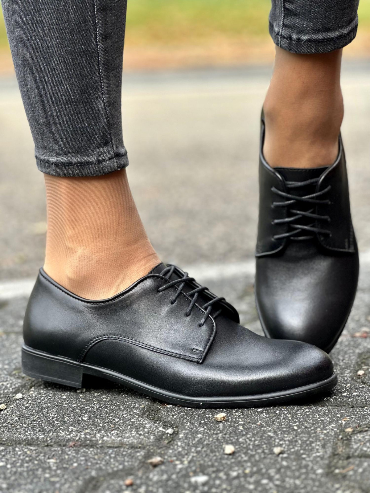 Damskie półbuty ze skóry naturalnej, Polskiej produkcji