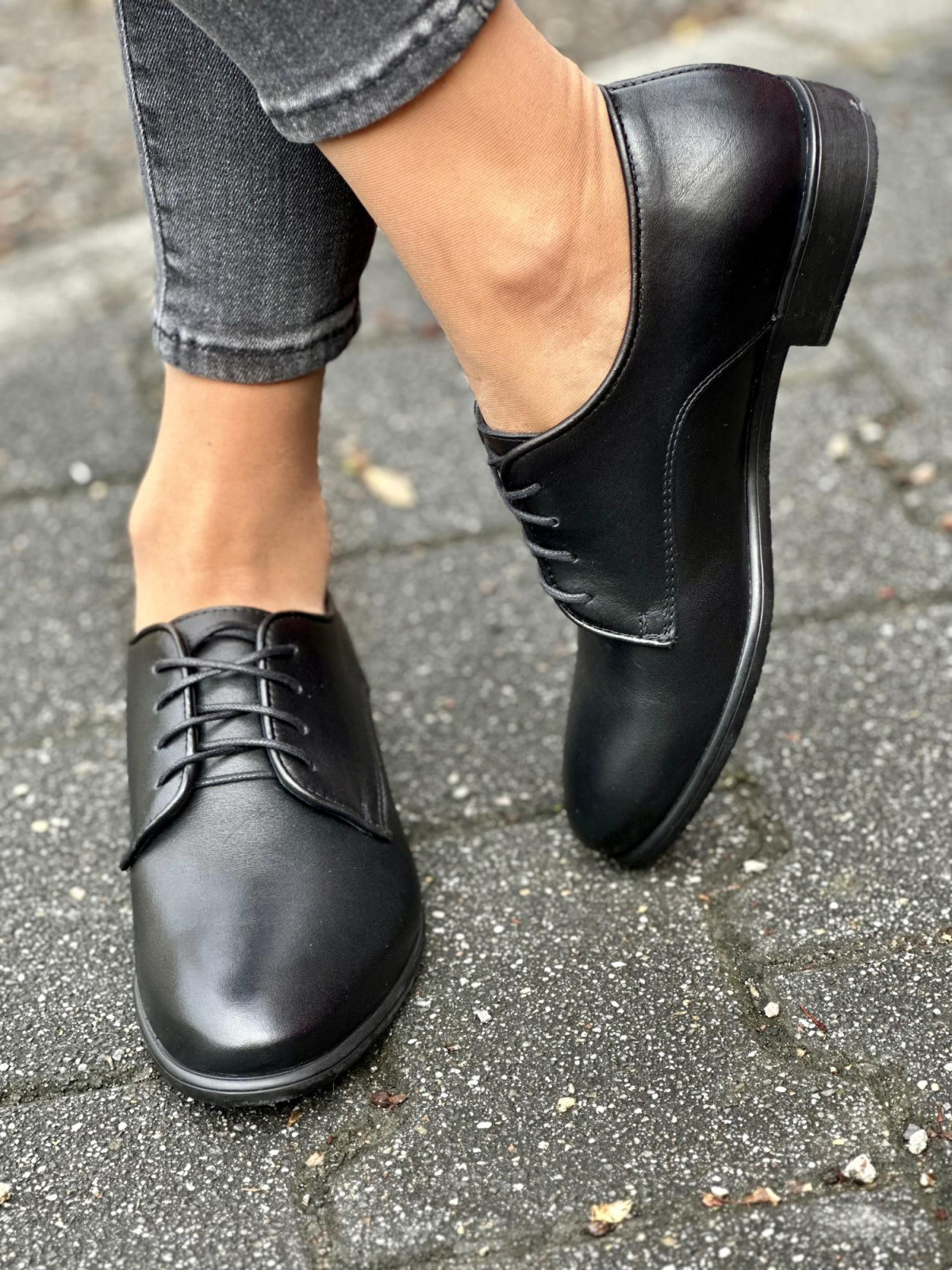 Damskie półbuty ze skóry naturalnej, Polskiej produkcji